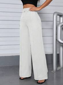 Women Pants - 白色 - 查看 5