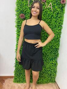 Women Skirts - 黑色 - 查看 2