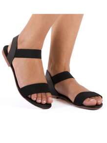 Women Flat Sandals - 黑色 - 查看 2