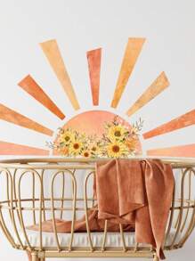 1 set de calcomanías decorativas de pared para el cuarto de sol, calcomanías, vinilo decorativo para decoración del hogar, artículos de decoración primaveral para refrescar tu hogar, calcomanías de decoración de ramas