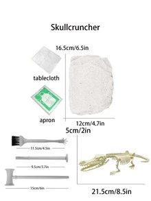 1 pieza Modelo de esqueleto de dinosaurio fósil de Tyrannosaurus DIY hecho a mano, juguete de yeso arqueológico {'enviado al azar'} - Multicolor - Ver 18