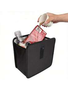 Waterproof Car Trash Can Bin Auto Car Accessories Organizer Garbage Dump For Trash Can Cars Storage Pockets Portable - Black - View 6