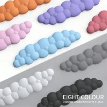 1 قطعة وسادة راحة المعصم على شكل سحابة، طبقة من رغوة الذاكرة البولي يوريثان عالية الكثافة وقاعدة مانعة للانزلاق، تصميم إرجونومي لدعم المعصم، مناسب للمكتب المنزلي/الكمبيوتر/اللابتوب/الألعاب