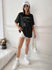 Women T-Shirts - màu đen - Xem 3