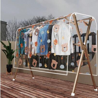 1 Stück Outdoor Wäscheständer für den Balkon, EVA-Staubschutz schützt vor Regen, Vogelkot und Tierkot, wasserdichte Kleiderbügel-Abdeckung