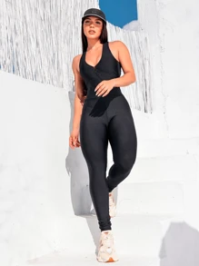 Women Sports Jumpsuits - 黑色 - 查看 2