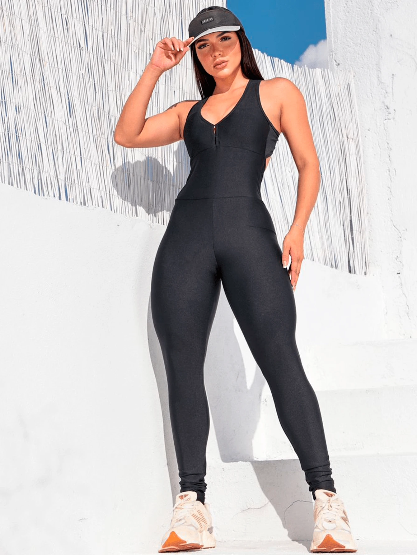 Women Sports Jumpsuits - 黑色 - 查看 1
