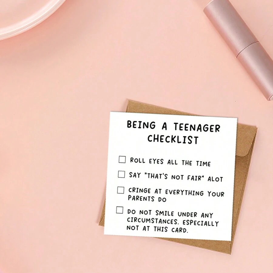 Tarjetas divertidas de saludo, Tarjetas de lista de saludos - Rojo - Ver 1