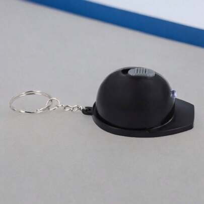 PromoClick Paquete de 10  llaveros de plástico en forma de casco con destapador y luz LED blanca. Incluye baterías. Practico, increíble para regalo con un diseño único