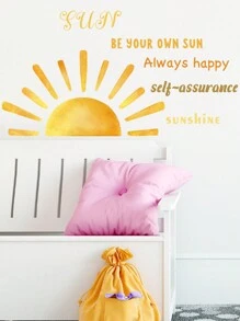 1 set de calcomanías decorativas de pared para el cuarto de sol, calcomanías, vinilo decorativo para decoración del hogar, artículos de decoración primaveral para refrescar tu hogar, calcomanías de decoración de ramas