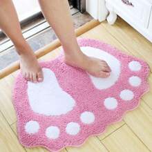 1 piezas Alfombrillas con forma de pie,Popular Alfombra De Baño Moderna Clásica De,Tapete Moderno Afelpado Para Habitación, Sala, Habitación De, - Rosa - Ver 1