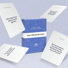 1套英文版自我探索牌組遊戲，50個每日正面肯定與個人成長提示 - 彩色 - 查看 3