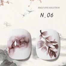 annies 10ml National Feng Shui Ink Halo Dyeing Gel Painting 2024 New White Marble Gradient Transparent Watercolor Halo Dyeing Liquid For Nail Shop Use