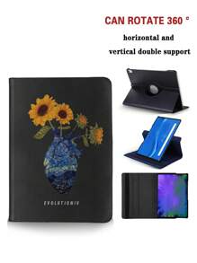 360 度旋转支架花心图案保护软壳保护套适用于 iPad Pro 11 英寸、Air 4/5、10.9 英寸 2023 版、10.2 英寸和 Mini 6/5 平板电脑 - 彩色 - 查看 1