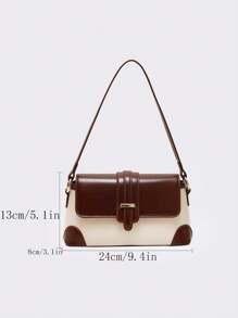 Geantă de umăr șic retro mozaic Design unic de nișă, geantă baghetă pentru femei cu un portofel cu clapă la modă și avangardă, potrivită pentru stilul și confortul zilnic, potrivită pentru ieșiri, întâlniri, cumpărături, cumpărături, oferirea de cadouri