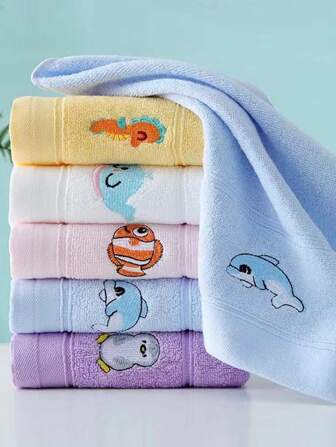 1/3/6/8 piezas Toallas pequeñas, diseño de bordado de animales de colores variados, suaves, absorbentes, de secado rápido, adecuadas para lavarse la cara, secar las manos, para las cuatro estaciones, sin decoloración, sin pelusa, ideales para el baño, la cocina, regalos festivos, decoración del hogar y el baño, decoración de otoño, de vuelta a la escuela para salón de belleza, toallas de baño para el hogar, hotel, deportes, artículos esenciales para el hogar