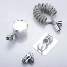 Regadera De Ducha Externa Para Lavabo Con Manguera Y Soporte - Plateado - Ver 2