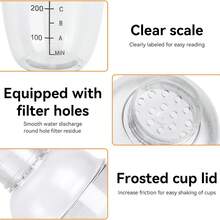 1pc 700ml Cocktail Shaker With Scale Markings, Built-In Strainer Mixing Bottle, Drink Stirrer With Filter, Summer Beverage Accessory, Suitable For Commercial Use In Bars And Bubble Tea Shops