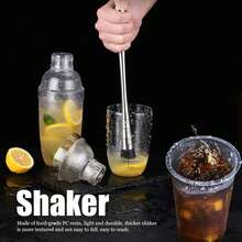 1pc 700ml Cocktail Shaker With Scale Markings, Built-In Strainer Mixing Bottle, Drink Stirrer With Filter, Summer Beverage Accessory, Suitable For Commercial Use In Bars And Bubble Tea Shops