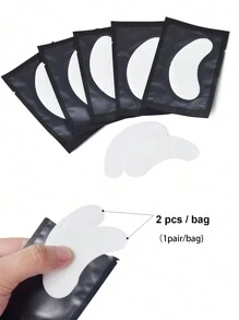 50 Pairs Eyelash Extension  Hydrogel Patch Professional Under Eye Pad  For Grafting Lash Stickers Eyelid Pads Makeup Tools - Black - View 3