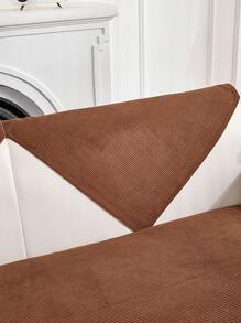 1pc Waterproof Corn Velvet Sofa Cover For 1/2/3/4 Seats Sofa Seat Cushion Protector With Armrest And Backrest Covers, All Seasons