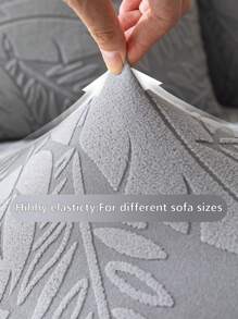 1 Stück 3D Sofabezug, multifunktionaler Sofabezug mit vollem Schutz und Blattmuster Design, schützende Sofaabdeckung für Feiertagsdekoration, hochelastischer einteiliger Sofabezug mit 1 Kissenbezug als Geschenk