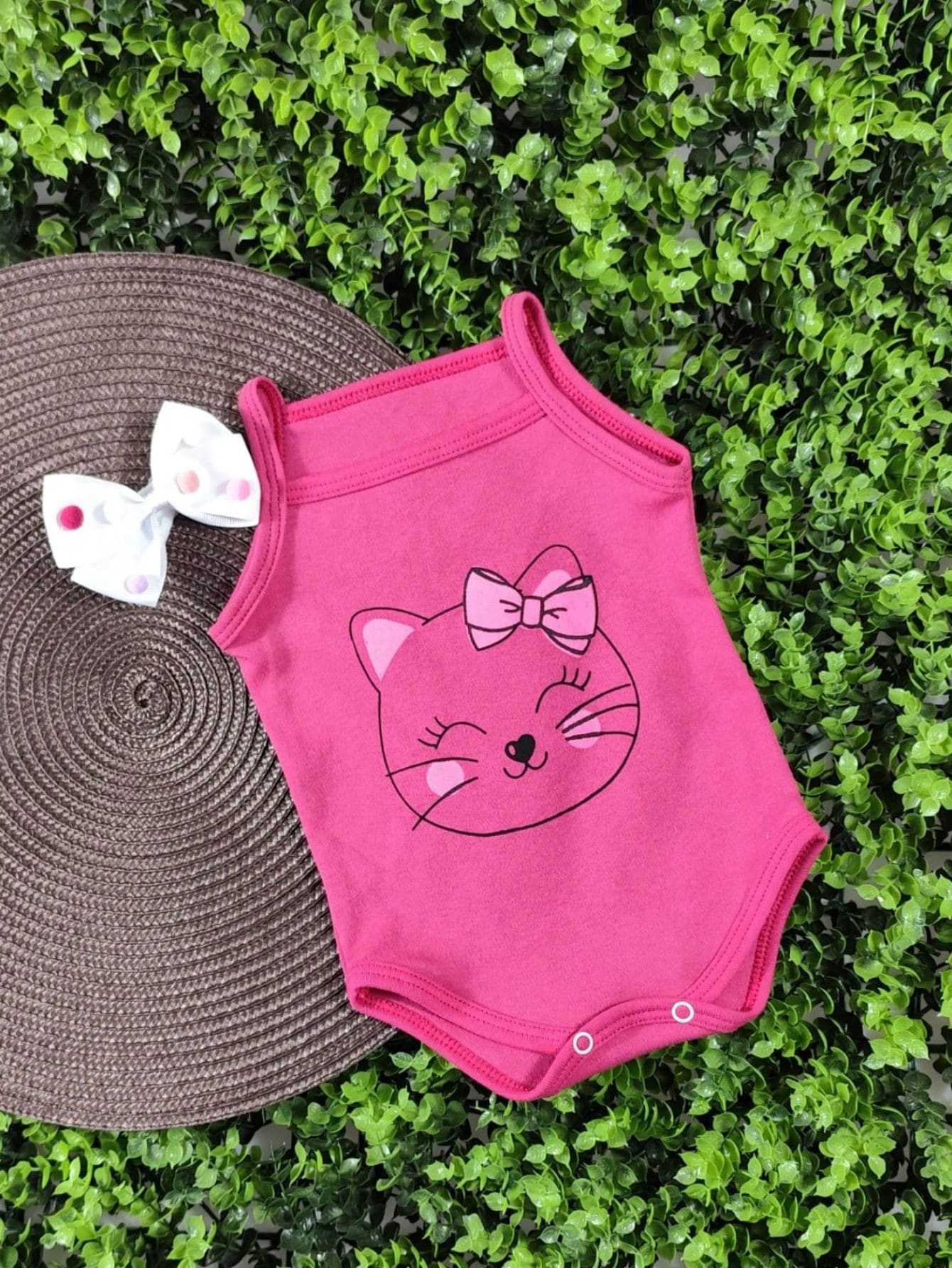 Baby Girls Bodysuits - 玫紅色 - 查看 1