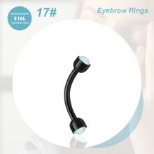 Morlyda 1-28 chiếc khuyên xỏ lông mày 16G thép không gỉ cong thanh tạ nhỏ màu đen khuyên lông mày dọc Labret môi trang sức tai Daith Tragus Rook Helix khuyên tai rốn nhỏ khuyên rốn môi cho phụ nữ nam giới mặc hàng ngày dự tiệc - Nhiều màu - Xem 10