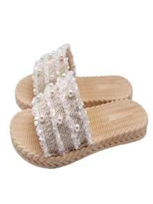 Sandalias para mujer Planas ,suela masajes,comoda y ligera - Caqui - Ver 2