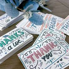 50张复古欧洲、美国、韩国花卉贺卡、烘焙卡、感谢卡 - 彩色 - 查看 2