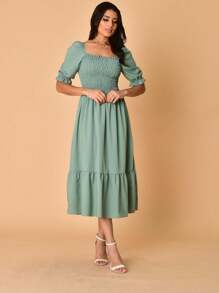 Women Dresses - Mint Green - View 3