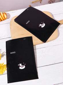 150 piezas de etiquetas adhesivas decorativas con diseño de manchas de vaca y MOO impreso