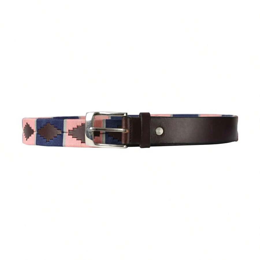Hy Unisex Adult Synergy Collection Leather Polo Belt (Navy/Rose) - Navy Floral - View 1