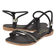 Kids Flat Sandals - 黑色 - 查看 3