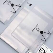 Pasta arquivo organizadora expansível com divisórias grandes para A4 com alça e identificação com Elástico (PASTA COM ELÁSTICO) - Transparente - Visão 6