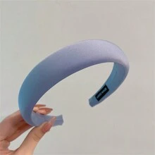 Băng đô xốp bóng satin, băng đô cao màu kẹo mới, phụ kiện tóc mùa hè màu trơn cho nữ, băng đô, băng đô vòng tóc - Nhiều màu - Xem 7