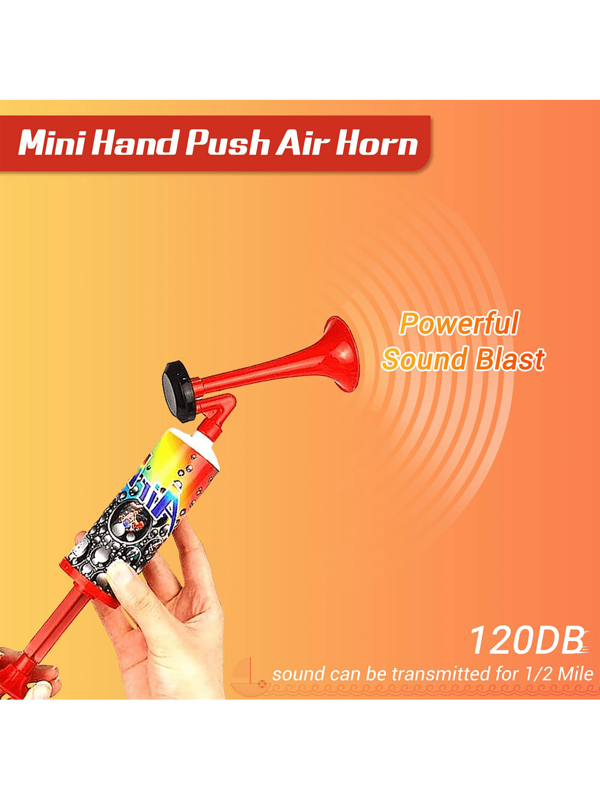 Handheld Air Horn, Portable Air Pump Horn, Personal Safety Horn, Mini/Medium Handpush Pump Blast Air Horns, Noise Makers For Sporting Events, Blow Horn, Air Horns Loud, Blow Horn Noise Maker, Football Noise Makers S, Camping