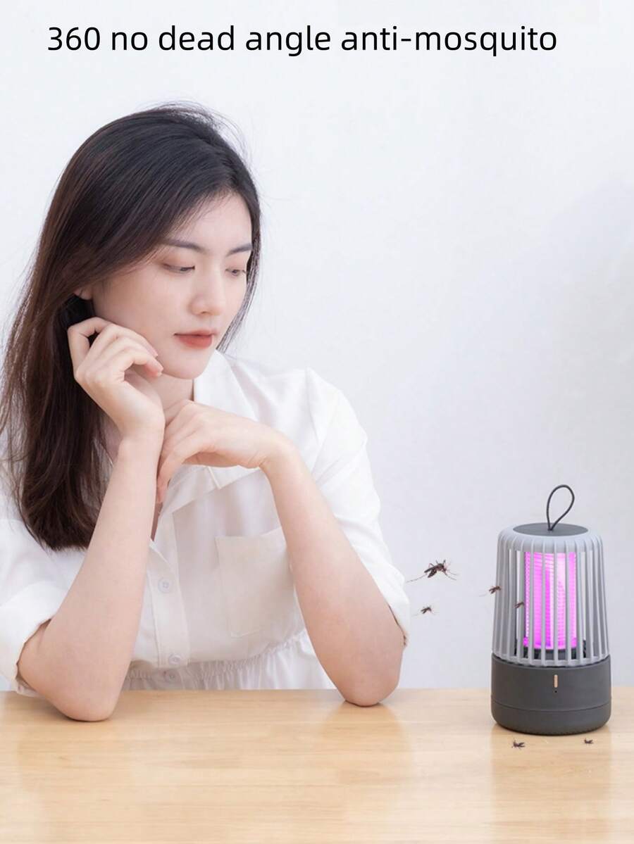 Eléctrico Mata Mosquitos enchufable, trampa de insectos conveniente y silenciosa repelente de mosquitos con tecnología inteligente, montable en la pared - gris - Ver 1