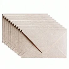 10pcs Burlap Kraft Envelopes For Wedding Party Invitations, Letter Mailing, Postcard Envelopes, Vintage Envelopes, Envelope Size 16.5*11cm (6.5*4.3inches), Letterhead Size 21cm*14.8cm (8.27*6.17inches),10pcs White Burlap Kraft Envelopes,10pcs White Linen Kraft Envelopes + 10pcs Kraft Horizontal Line Letterhead + 10 Fire-Painted Stamps Set,10pcs Tree Pattern Cherry Blossom Pink Kraft Envelopes,Christmas Card Envelope Back To School - White - View 1