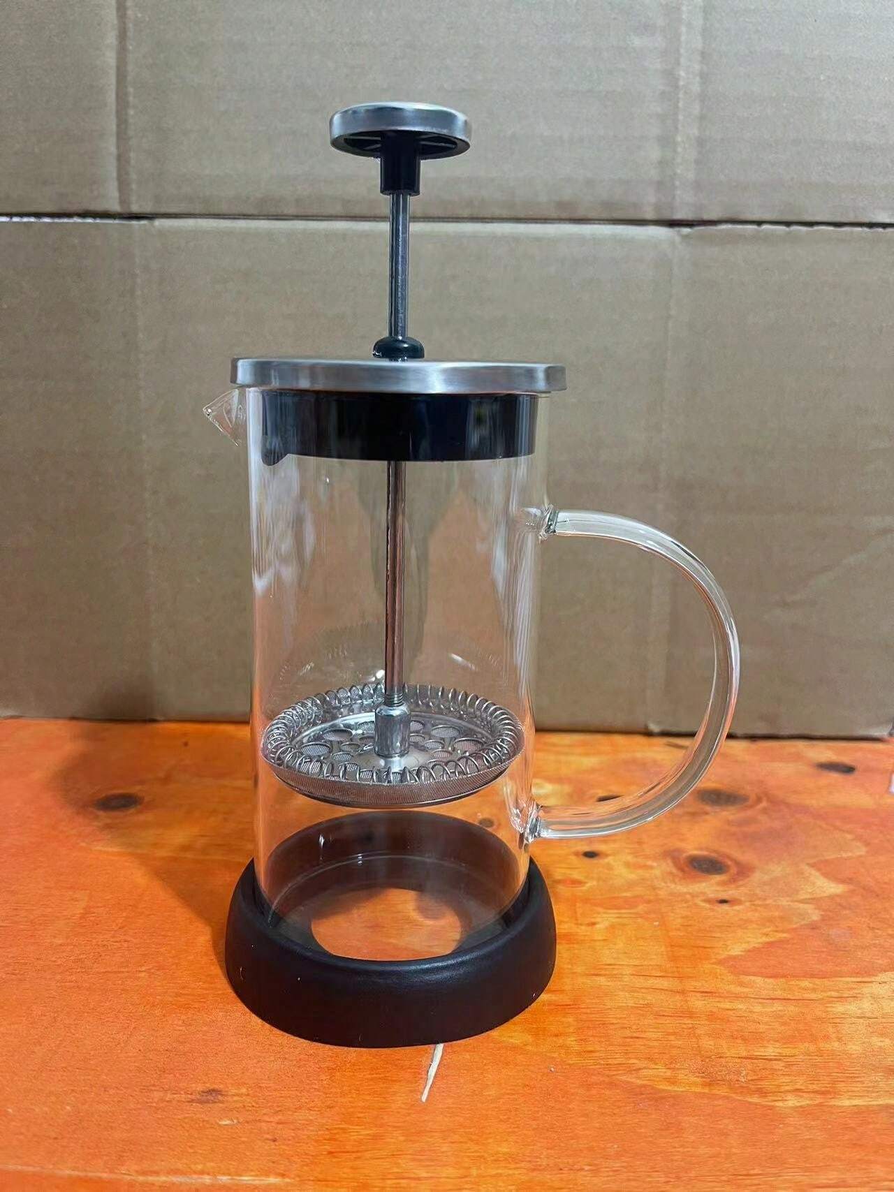 1pc Glass French Press Coffee Maker, Glass Tea Maker,HeatResistant