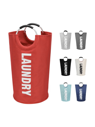 1pc 82L Large Laundry Basket, Foldable Laundry Bag, Free-Standing Tall Laundry Basket, Foldable Laundry Basket, Suitable For Dorm, Home, Travel (Multi-Color Optional) Dress Pants Shoes Jeans Boots Skirt