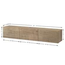 Atelier Mobili Floating TV Stand, Floating Entertainment Center, Floating TV Console, Floating Media Console, Floating TV Stand Wall Mounted - Natural Oak - View 6