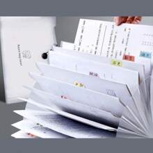 Pasta arquivo organizadora expansível com divisórias grandes para A4 com alça e identificação com Elástico (PASTA COM ELÁSTICO) - Transparente - Visão 3