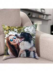 1pc Custom Peach Skin Photo DIY Pillowcase, Single-Sided Print Pillow Cover For Loved Ones, Pets Or Friends. Suitable For Wedding, Festival, Mother's Day, Father's Day, Thanksgiving Day, Living Room Sofa, Bedroom, Headrest, Decorative Cushion Cover, All Seasons. Soft Custom,Unique,Personalized Ideal Gifts For Him Her,Boyfriend,Girlfriend,Dad,Mom,Family,Friends,Pets For Anniversaries,For Valentine's Day,For Mother's Day,For Birthdays,For Youth's Day,For Father's Day,For Graduation,For Weddings,For Christmas,For Housewarming Sofa,Bed,Car,Bedroom,Living Room,Tea Room,Customized Cushion Covers,Family Moments,Season Picks, Autumn Home Refresh,Fall Décor