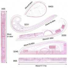 Set de regla métrica francesa con curva para coser, medición, confección, dibujo, manualidades. Regla curva métrica francesa, regla de costura, herramienta para sastres, herramientas de costura, regla de sastre multifuncional, regalo para el Día de la Madre, regalos del Día de la Madre para mujeres