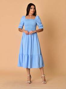 Women Dresses - 淺藍色 - 查看 3