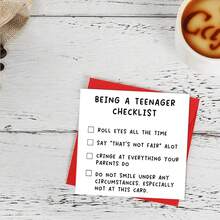 Tarjetas divertidas de saludo, Tarjetas de lista de saludos - Rojo - Ver 7