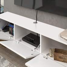 Atelier Mobili Floating TV Stand, Floating Entertainment Center, Floating TV Console, Floating Media Console, Floating TV Stand Wall Mounted - 白色 - 查看 4