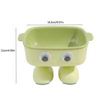 Large-Eyed Robot Pet Feeding Bowl, Cat Water And Food Bowl With Neck Protection, Anti-Tilt Design For Cats And Dogs - Multicolor - View 2