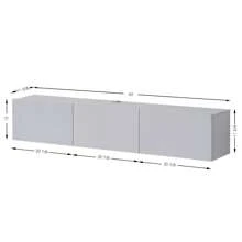 Atelier Mobili Floating TV Stand, Floating Entertainment Center, Floating TV Console, Floating Media Console, Floating TV Stand Wall Mounted - 白色 - 查看 6
